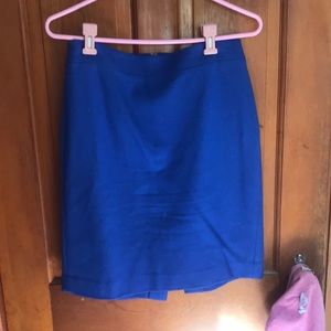 J Crew Royal Blue Wool Pencil Skirt